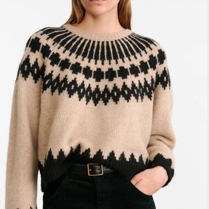 Nili Lotan Alena Sweater - Light Camel Fair Isle